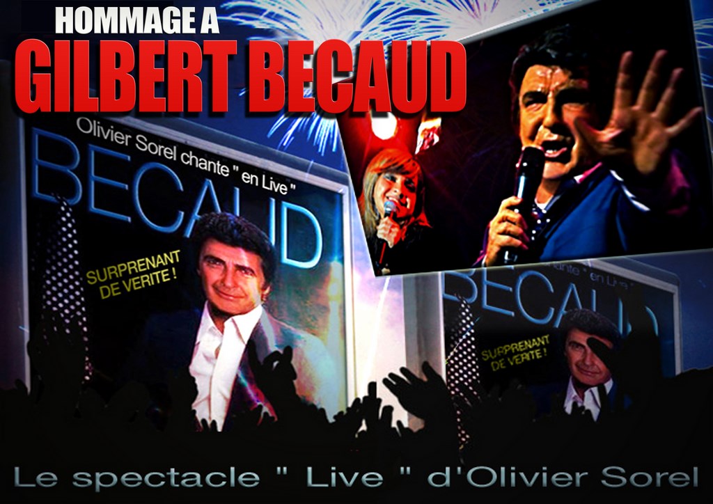 Affiche Olivier Sorel Chante Gilbert Bécaud